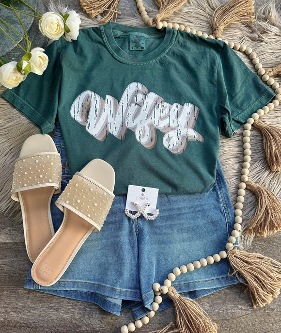 Retro Wifey Blue Spruce Comfort Colors Tee