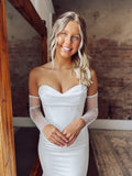Tulle Fitted Pearl Sleeves