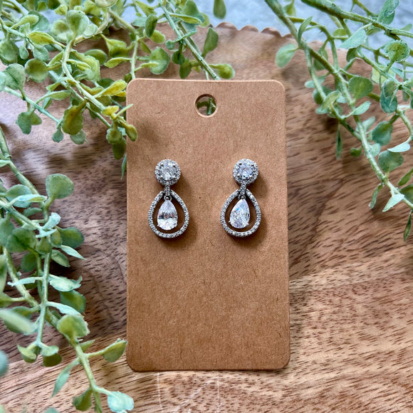 Framed Teardrop Earrings