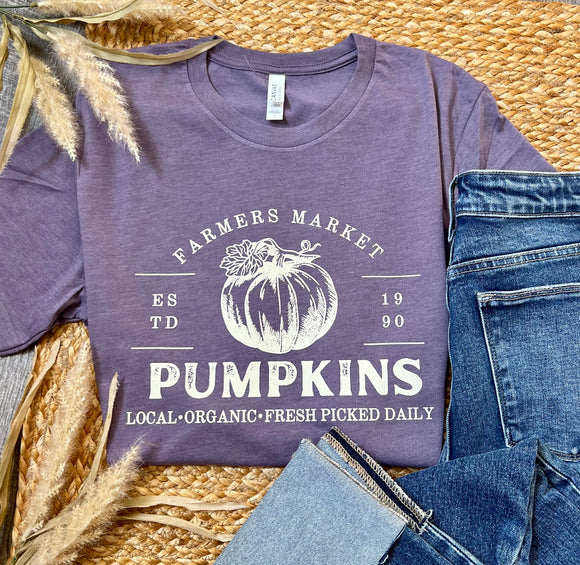 Farmers Market Heather Purple Tee