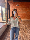 Mint Floral Top