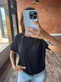 Cropped Round Neck Tees