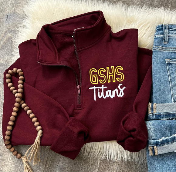 GSHS Titans Maroon 1/4 Zip