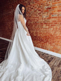 Beaded Trimmed Cathedral Veil