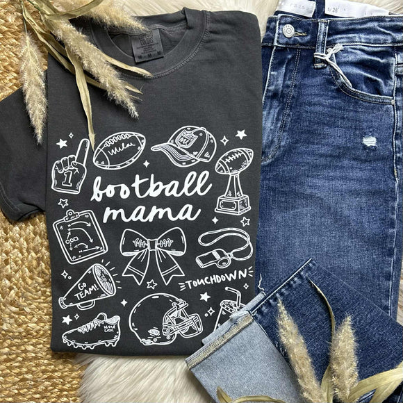 Football Mama Pepper Comfort Colors Tee