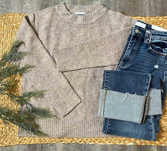 Ribbed Sweater - Mocha