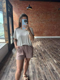 Cropped Round Neck Tees