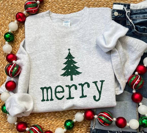 Star Tree Merry Ash Crewneck