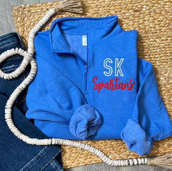 SK Spartans Royal 1/4 Zip