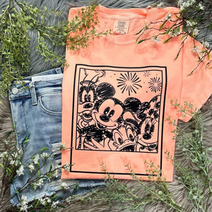 Mick Friends Neon Cantaloupe Comfort Colors Tee