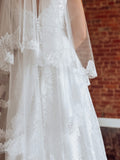 Chantilly Lace Fold Over Veil