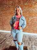 Varsity Pearl Lettered Bride Denim Jacket