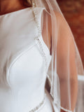 Beaded Cascade Waltz Veil