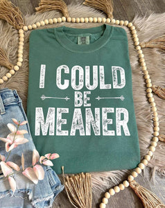 Meaner Light Green Comfort Colors Tee