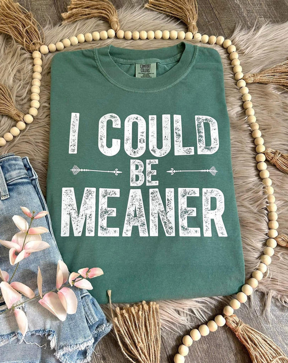 Meaner Light Green Comfort Colors Tee