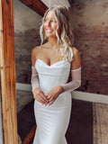 Tulle Fitted Pearl Sleeves