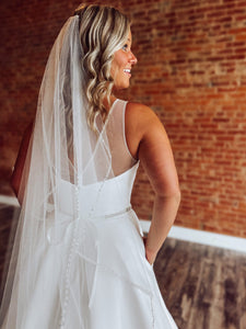 Beaded Cascade Waltz Veil