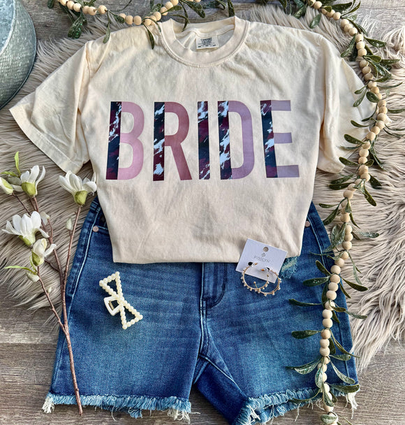 Cowhide Bride Ivory Comfort Colors Tee