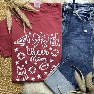 Cheer Mom Brick Comfort Colors Tee