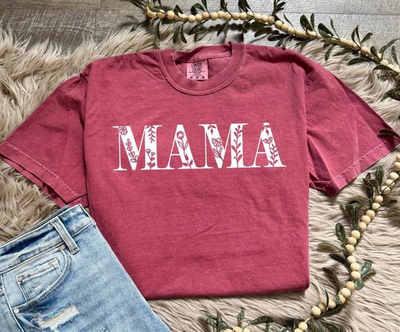 Filled in Mama Brick Comfort Colors Tee