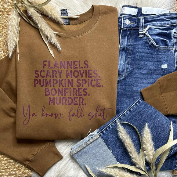Flannels Scary Movies Crewneck
