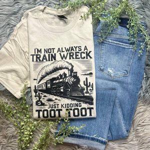 Train Wreck Sand Tee