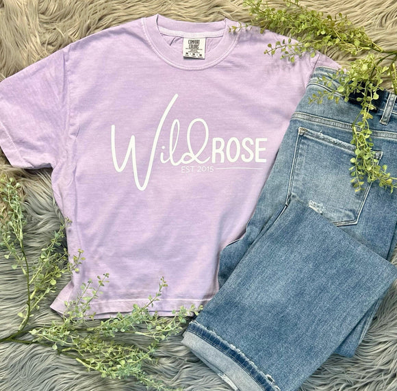 Wild Rose Orchid Comfort Colors Cropped Tee