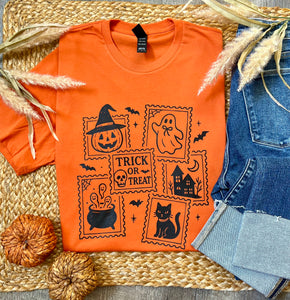 Trick or Treat Harvest Orange Tee