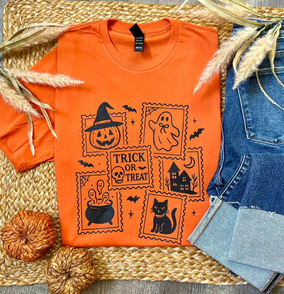 Trick or Treat Harvest Orange Tee