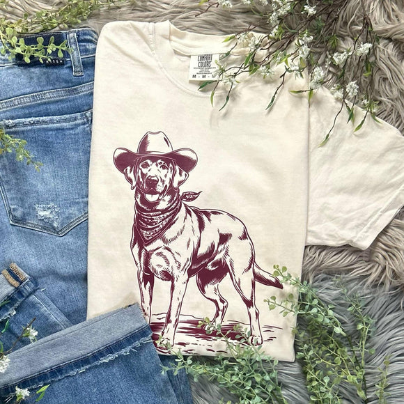 Howdy Dog Ivory Comfort Colors Tee
