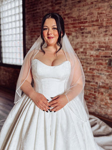 Beaded Fingertip Veil