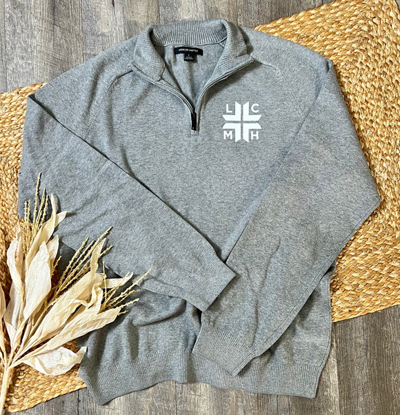 LCMH Grey Heather 1/4 Sweater