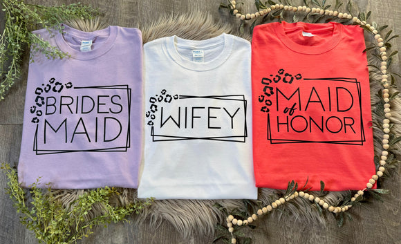 Bridal Party Tees- Spring Colors