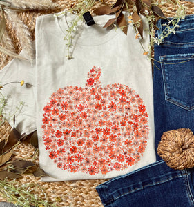 Floral Pumpkin Sand Tee