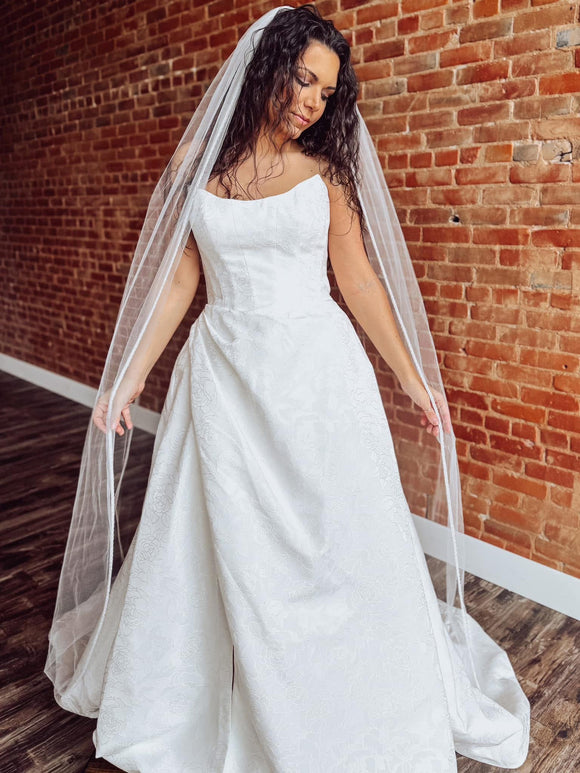 Beaded Trimmed Cathedral Veil