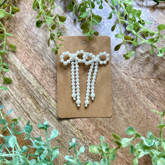 Pearl Bow Earrings