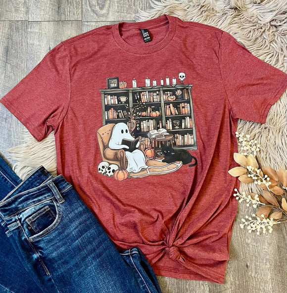 Spooky Bookshelf Tee