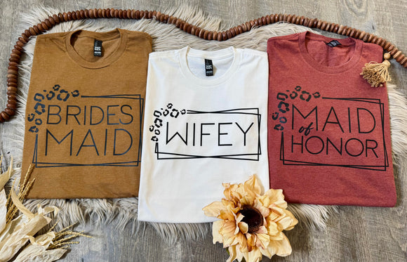 Bridal Party Tees- Fall Colors