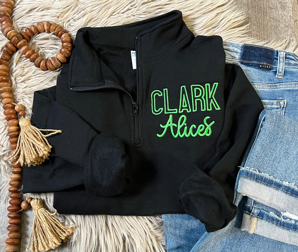 Clark Alices Black 1/4 Zip