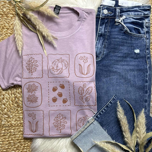 Boho Fall Stamps Tee