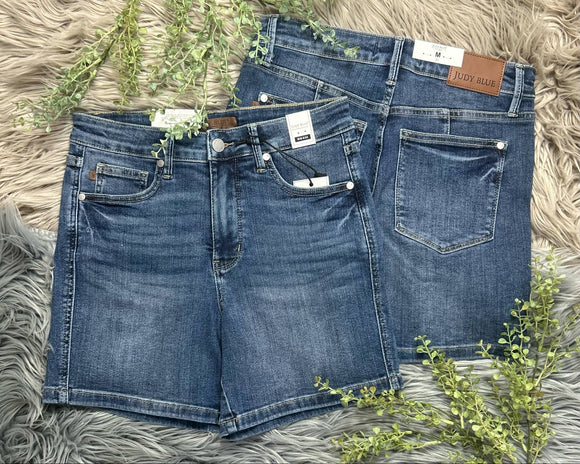 Mid Rise Tummy Control Shorts