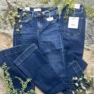 High Rise Trouser Hem Bootcut Jeans