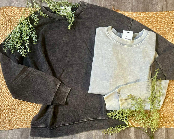 Terry Washed Pullover