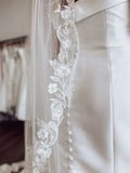Floral & Leaf Lace Veil