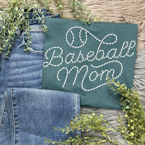 Baseball Mom Heather Cactus Tee