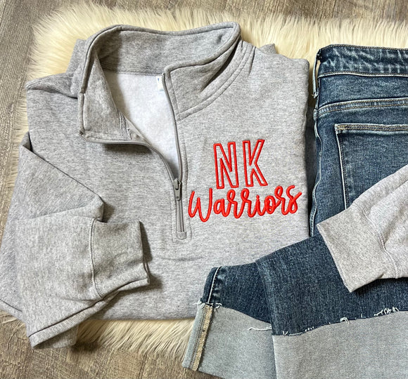 NK Warriors Grey 1/4 Zip