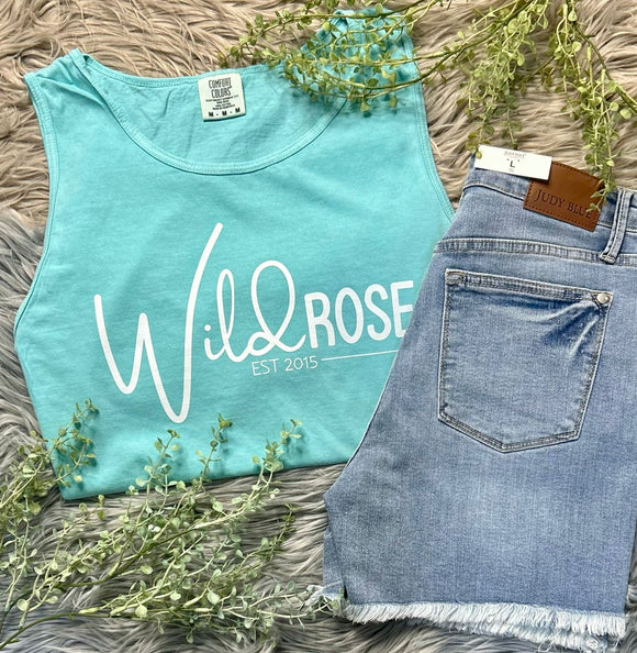 Wild Rose Chalky Mint Comfort Colors Tank