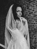 Beaded Trimmed Cathedral Veil