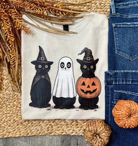 Spooky Cats Sand Tee