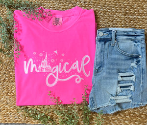 Magical Neon Pink Comfort Colors Tee
